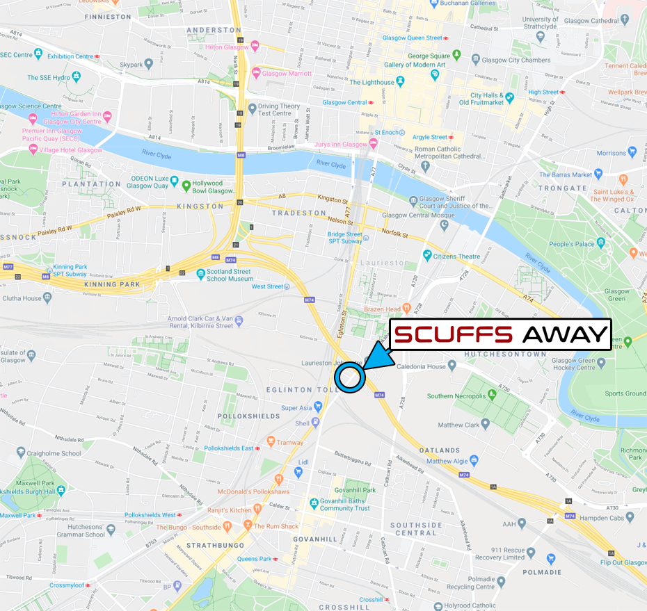 Map location of our site at 10 Gourock St Glasgow